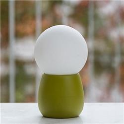 LAMPARA DE MESA TUNITO MC MANZANA DE PVC CON TULIPA DE VIDRIO OPAL E27