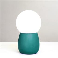 LAMPARA DE MESA TUNITO MC AZULINO DE PVC CON TULIPA DE VIDRIO OPAL E27