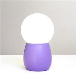 LAMPARA DE MESA TUNITO MC LILA DE PVC CON TULIPA DE VIDRIO OPAL E27
