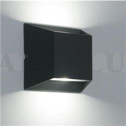 APLIQUE TREBOL DOBLE ALUMINIO LED 2x6W 3000K NEGRO IP54