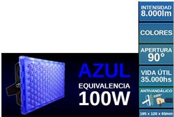 PROYECTOR LED 50W ANTIVANDALICO IP67 AZUL