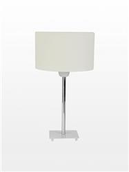 LAMPARA DE MESA 100 BAJO PLATIL PANTALLA BLANCA E27