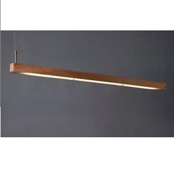 COLGANTE SLIM RECTANGULAR 1200 MADERA CON DIFUSOR ACRILICO LED 14W