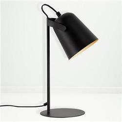 LAMPARA DE MESA GRIMM NEGRA E27 34CM ALTURA