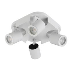 PLAFON MULTIX CUADRADO BLANCO 4 LUCES GU10