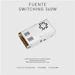 FUENTE SWITCHING 12V 16,50A 200W CHAPA IP20