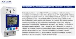 PROT.V-A 2x63A DIN DIG.KWh+V+A WIFI PVA-63AP1 