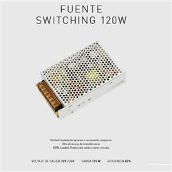 FUENTE SWITCHING 12V 10A 120W CHAPA IP20