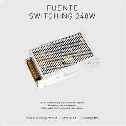 FUENTE SWITCHING 20Amp 240W 12V IP20 PF0.6 (NO DIMERIZABLE)