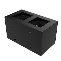 PLAFON P4111/D RECTANGULAR MULTIORIENTABLE NEGRO 2 LUCES GU10
