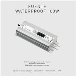 FUENTE SWITCHING 8.33Amp 100W 12V IP67 PF0.6 (NO DIMERIZABLE)