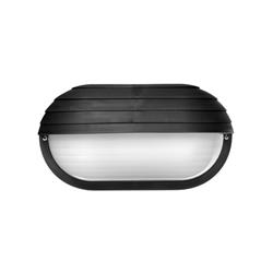 APLIQUE CITY CON VISERA NEGRO DIFUSOR PC OPAL 1LUZ E27 IP44