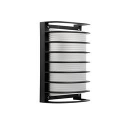 TORTUGA/APLIQUE NIZA NEGRO CON REJA DIFUSOR PC 1 LUZ E27 IP44