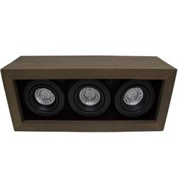 PLAFON CARDANICO 10/3PM MADERA OSCURA PARA DICRO GU10