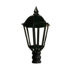 CABEZAL FAROL 71/F ALUMINIO NEGRO PARA PUNTA DE CAÑO E27 IP23 Ø76X350X690MM