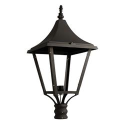 CABEZAL FAROL XL 1081/F ALUMINIO NEGRO PARA PUNTA DE CAÑO Ø76MM E27 IP23