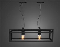 COLGANTE MACKINTOSH 2 LUCES NEGRO E27