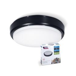 PLAFON POLICARBONATO REDONDO NEGRO LED 18W 4000K IP54
