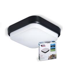 APLIQUE POLICARBONATO CUADRADO NEGRO LED 18W 6500K IP54