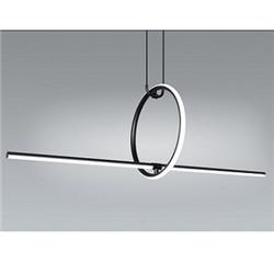 COLGANTE TUB COMBINADO NEGRO CON ILUMINACION DE LED CONTINUA 28W 3000K