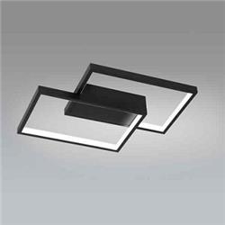 PLAFÓN/APLIQUE RECTANGLE S NEGRO LED INDIRECTA 34W 3000K