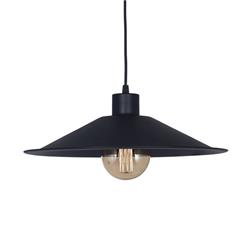 COLGANTE ENSENADA CHAPA 1LUZ NEGRO E27 Ø25CM