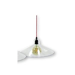 COLGANTE CHINO CRYSTAL CABLE ROJO I LUZ E27 35CM DIAMETRO