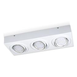 PLAFON LAGUNA RECTANGULAR BLANCO 3LUCES GU10