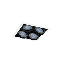 EMBUTIDO MULTIS BLANCO CUADRADO 4 LUCES AR111