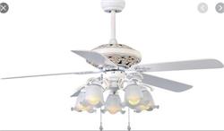 VENTILADOR TECHO BLANCO 5LUCES 8537