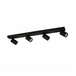 PLAFON KATHARÓ IV NEGRO DOBLE MOVIMIENTO 4 LUCES GU10