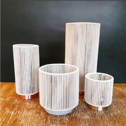 LAMPARA DE MESA TOKYO BASE BLANCO MICROTEXTURADA CORDÓN ROSA E27