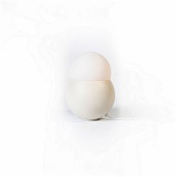 LAMPARA DE MESA MASH BLANCO CON VIDRIO OPAL E27
