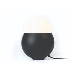 LAMPARA DE MESA MASH NEGRO CON VIDRIO OPAL E27