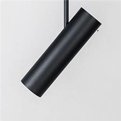 APLIQUE CANON NEGRO 1 LUZ GU10 CON BASE