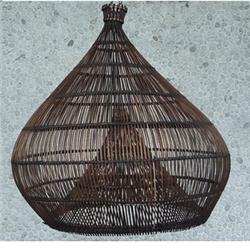 COLGANTE LUNA MEDIANA BAMBU 60CM X 60CM E27