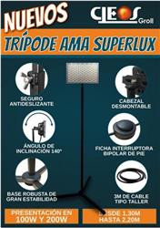 PROYECTOR LED C/TRIPODE SUPERLUX 200W 1.3/2.0MTS