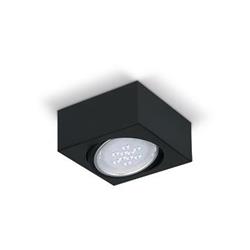SEMI EMBUTIDO VEDIA CUADRADO NEGRO 1LUZ AR111