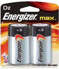 BLISTER x 2 PILAS Tamaño D ALCALINA ENERGIZER