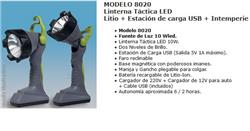 LINTERNA RECARG.10W-6/2HS.BAT.LIT.+USB+LU/EMERG