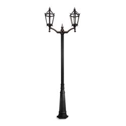 FAROLA 8561/2 DOBLE ALUMINIO NEGRO E27 IP23 