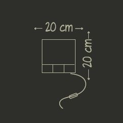 LAMPARA DE MESA SOL NEGRO E27