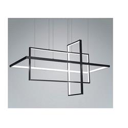 COLGANTE RECTANGLE CO 3D NEGRO LED 80W 3000K 3 INTENSIDADES