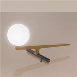 LAMPARA DE MESA LUCETTE NEGRO/BRONCE 1 LUZ G9 VIDRIO OPAL