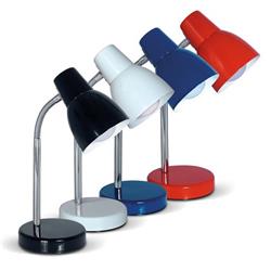 LAMPARA DE MESA NATAL AZUL CON BARRAL FLEXIBLE CROMO PARA E27