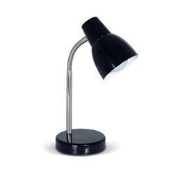 LAMPARA DE MESA NATAL NEGRO CON BARRAL FLEXIBLE CROMO PARA E27