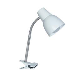 LAMPARA CON PINZA NATAL BLANCO CON BARRAL FLEXIBLE CROMO PARA E27