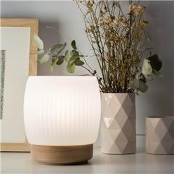 LAMPARA DE MESA LUNGO BAJA MADERA + IMPRESIÓN 3D E