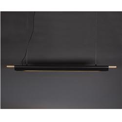 COLGANTE SKYLINE MADERA DE LENGA Y METAL ACABADO EN NEGRO LED