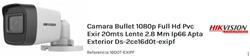 CAM BULLET 1080P FULL HD PVC EXIR 20MT. IP66 APT/EXT
